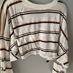Striped cropped long sleeve